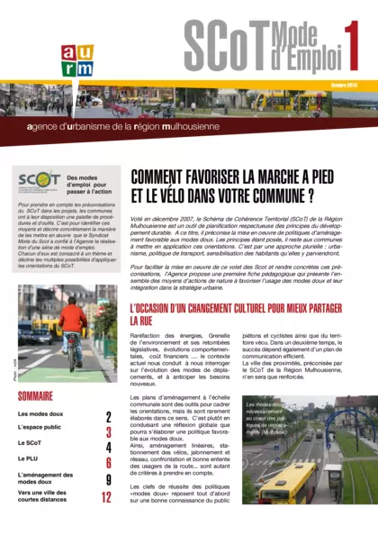 Scot mode d'emploi 1 : comment favoriser la marche à pied et le vélo dans votre commune ?