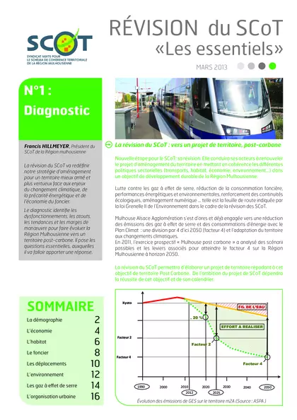 Révision du SCOT les essentiels : n°1 diagnostic