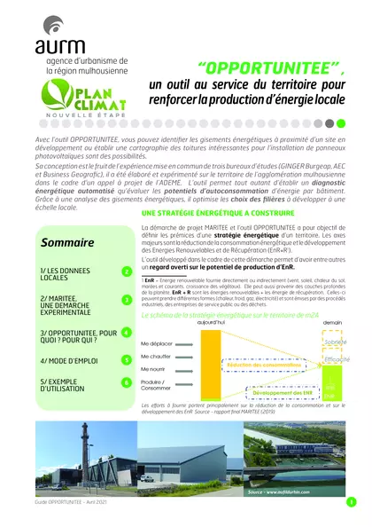 "Opportunitee" un outil au service du territoire pour renforcer la production d'énergie locale