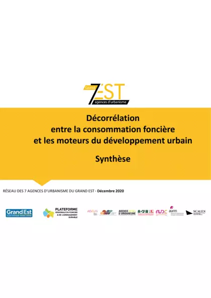 Décorrélation entre la consommation foncière et les moteurs du développement urbain : synthèse